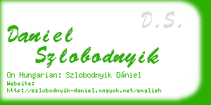 daniel szlobodnyik business card