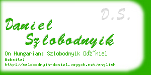 daniel szlobodnyik business card